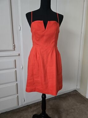 Womene's Red Spaghetti-Strap Summer Dress